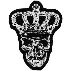 Нашивка, патч, шеврон "Череп в Короне" 61x80mm PTC229
