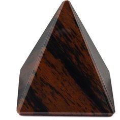 Пирамида из обсидиана коричневого, 50*50*50мм. РадугаКамня