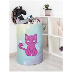 Корзина для игрушек JoyArty "Кот на радуге" 40x60 см