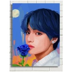 Картина по номерам Музыка BTS (Джимин, Шуга, Намджун) - 8346 В 30x40