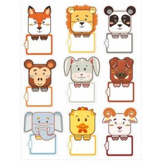 Наклейки для детского сада на шкафчик, на дверь, на кроватку, на горшок. Оранжевый Слоник