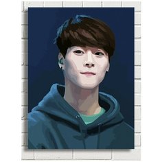 Картина по номерам Музыка KPOP ASTRO (MJ, Мунбин, Роки, Санха) - 6055 В 30x40