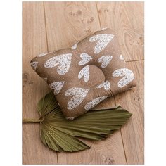 Подушка ортопедическая для малышей BIO-TEXTILES "МАЛЮТКА+" Вязаные сердечки 27*24 с искусственным лебяжьим пухом анатомическая новорожденным