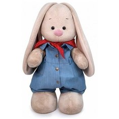 Мягкая игрушка «Зайка Ми в джинсовом комбинезоне», 25 см