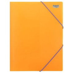 Мульти-Пульти Папка на резинке, А4, пластик, оранжевый