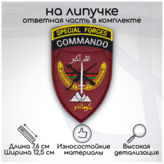 Шеврон, нашивка, патч Корпус Командос Афганской национальной армии, на липучке, 76х125мм Символика