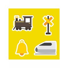 Стикеры Железная дорога 200х200 мм Сити Бланк