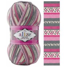 Пряжа ALIZE Superwash Comfort Socks, 100 г, 420 м, 75% SW шерсть, 25% полиамид, 7707, 5 шт в упаковке