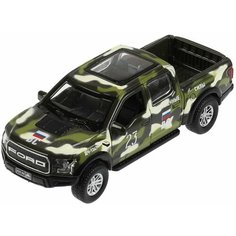 Машина металлическая FORD F150 RAPTOR 12 см, двери, багажник открываются, инерционная, Технопарк / машинка модельная коллекционная детская