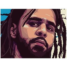 Картина по номерам на холсте Музыка J Cole (хип-хоп, рэп) - 8348 Г 30x40