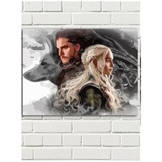 Картина по номерам сериал игра престолов (Джон Сноу и Дейнерис Таргариен) - 8721 Г 30x40