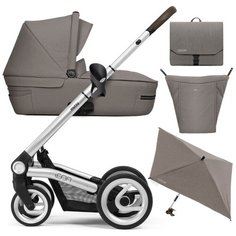 Коляска 2в1 Mutsy Icon Leisure Fjord / Grip Brown Frame Standart в комплекте сумка, накидка на ножки, зонт, подстаканник