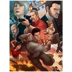 Картина по номерам на холсте игра Uncharted Нейтан Дрейк - 6587 В 30x40
