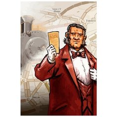 Картина по номерам на холсте настольная игра Ticket ro ride Билет на проезд - 6920 В 60x40