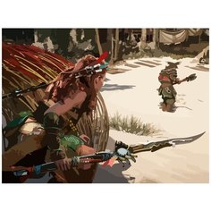 Картина по номерам на холсте игра Horizon zero dawn 2 5360 40x30