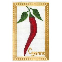 Набор для вышивания "Кайенский перчик(на белом)", 14x22 см, Палитра
