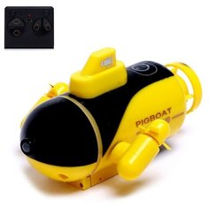 Подводная лодка радиоуправляемая «Батискаф», световые эффекты, цвет жёлтый NO Name