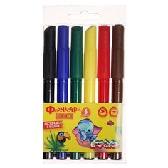 Фломастеры 6 цветов "Каляка-Маляка", вентилируемый колпачок, толстые./В упаковке шт: 1