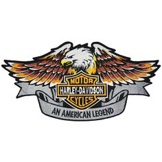 Нашивка, патч, шеврон "Орел Harley Davidson. An American Legend" 255x128mm PTC256 22 ПИНГВИНА