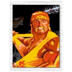 Картина по номерам на холсте игра Super Wrestlemania (Sega, Сега, 16 bit, 16 бит, ретро приставка) - 9887 В 30x40