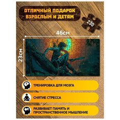 Пазл развивающий для детей с фигурками из дерева 230 деталей 46х23 см игры Shadow of the Tomb Raider ps, xbox, pc - 4382 Creative Wood