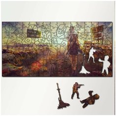 Пазл из дерева с фигурками, 230 деталей, 46х23 см игры Fallout New Vegas - 5273 Puzzle Wood