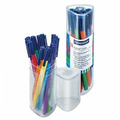 Набор фломастеров Staedtler Triplus color, 12 цветов, треугольный пластиковый пенал 12 цветов