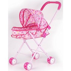 Металлическая кукольная коляска 50 см с двойными колёсами Shantou City Plastic Toy Industrial Сo., Ltd