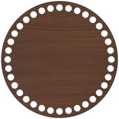 Деревянное донышко для вязания корзинки. Основа для корзин. Диаметр 15 см. 1 шт. Орех Biskvit