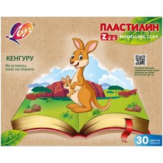 Пластилин для лепки и моделирования "ZOO" 30 цветов брусок 15 грамм, набор для школы и творчества Луч