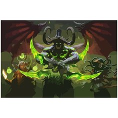 Картина по номерам на холсте world of warcraft иллидан - 381