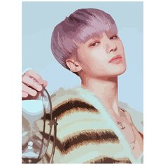 Картина по номерам на холсте Музыка Ateez - 7151 В 30x40