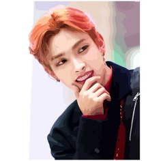 Картина по номерам на холсте ATEEZ kpop Хонджун - 10 30X40
