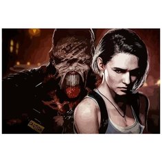 Картина по номерам на холсте Игра Обитель Зла - 6240 Г 60x40