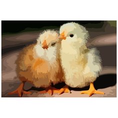 Картина по номерам на холсте Милые животные (котики, собачки) 5631 60x40