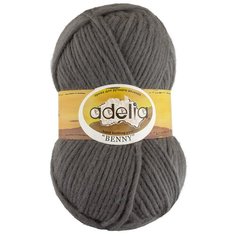 Пряжа ADELIA "BENNY" 100% шерсть 5 шт. х100г 96м №727 серый