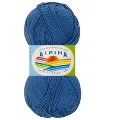 Пряжа ALPINA "HOLLY" 100% мерсеризованный хлопок 10 шт.х50г 200м №322 синий