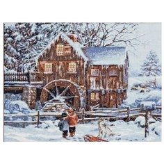Набор для вышивания "Мельница в снегу", 40x31 см, Палитра
