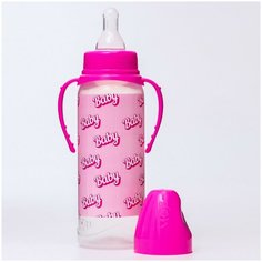 Бутылочка для кормления Baby 250 мл цилиндр, с ручками (1 шт.) Pro Market