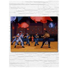 Картина по номерам на холсте игра BRUCE LEE STORY DRAGON (Sega, Сега, 16 bit, 16 бит, ретро приставка) - 9901 Г 30x40