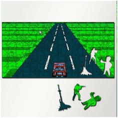 Пазл из дерева с фигурками, 230 деталей, 46х23 см игры Road Blasters - 5709 Puzzle Wood