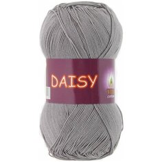 Пряжа Vita Daisy (Дейзи) 4430 серый 100% мерсеризованный хлопок 50г 295м 5шт