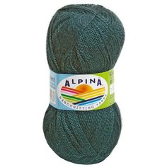 Пряжа ALPINA "KLEMENT" 80% альпака, 20% мериносовая шерсть, 4 шт * 50 г, 300 м № 07 т. зеленый