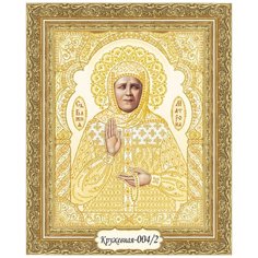Набор для вышивания бисером в кружевной технике, икона Святая Матрона Московская Художественные Мастерские