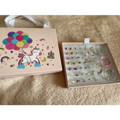 Набор для создания украшений, браслетов в красивой коробочке 45 элементов Единорог/Набор для творчества/Подарочный набор для девочек Princess