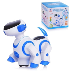 Робопес Dancing Dog Танцующая собака-робот синий/ Интерактивный, танцующий робот пес (свет, звук) синий Defatoys