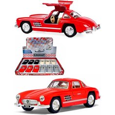 Металлическая машинка 1:36 1954 Mercedes-Benz 300SL, инерционная / Красный Kinsmart