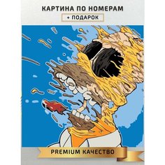 Картина по номерам Симпсоны Гомер/ The Simpsons Homer холст на подрамнике 40*40