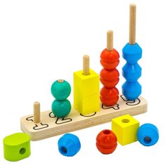 Пирамидка "Счеты" 15 деталей 5 видов форм Нет бренда