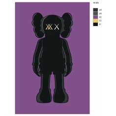 Картина по номерам W-355 "Игрушка художника (Брайан Доннелли) KAWS" 40Х60 Brushes Paints